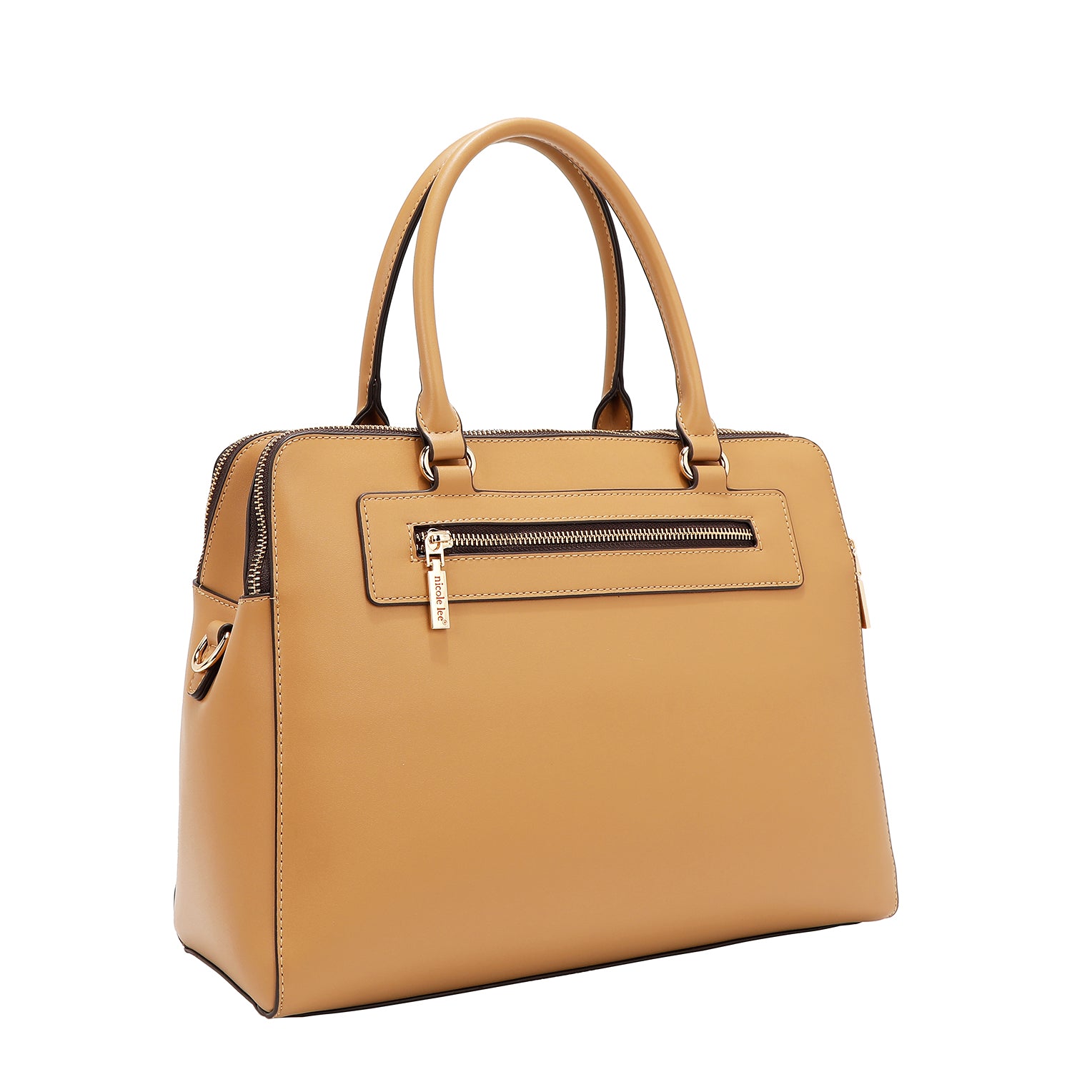 Sac à main avec des coupes géométriques (sable)