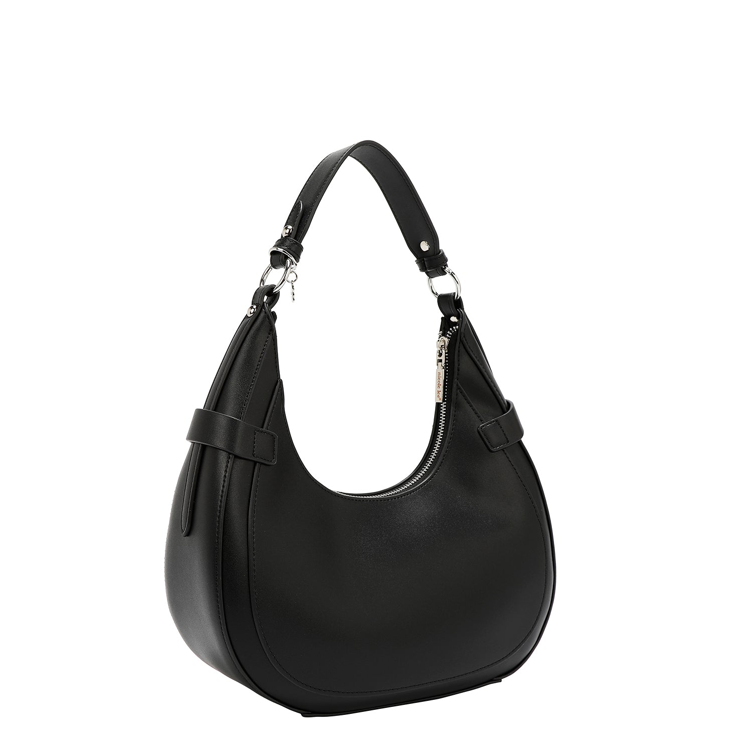Sac à bandoulière avec coupe géométrique (noir)
