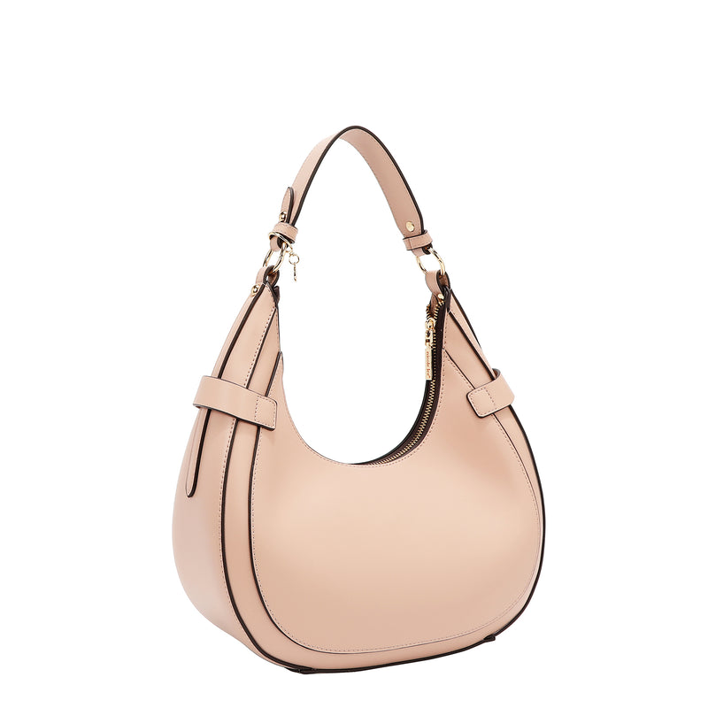 BOLSO DE HOMBRO CON RECORTE GEOMÉTRICO (ROSA)
