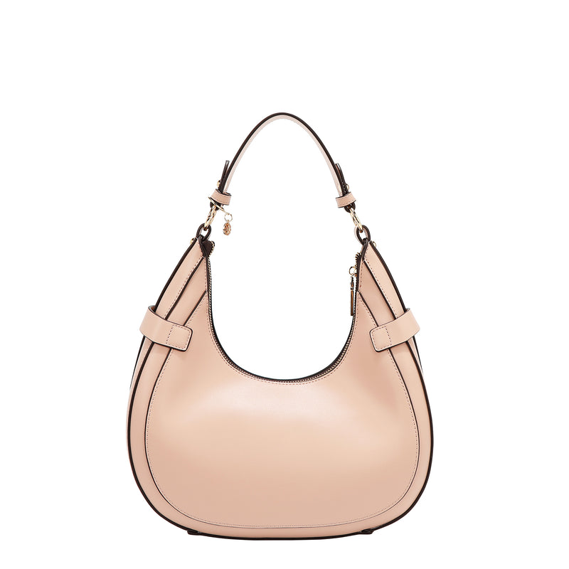 BOLSO DE HOMBRO CON RECORTE GEOMÉTRICO (ROSA)
