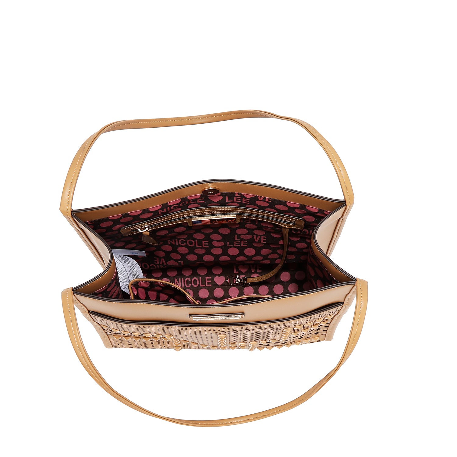 Zwei -Stück -Tasche mit geometrischem Schnitt (rosa)