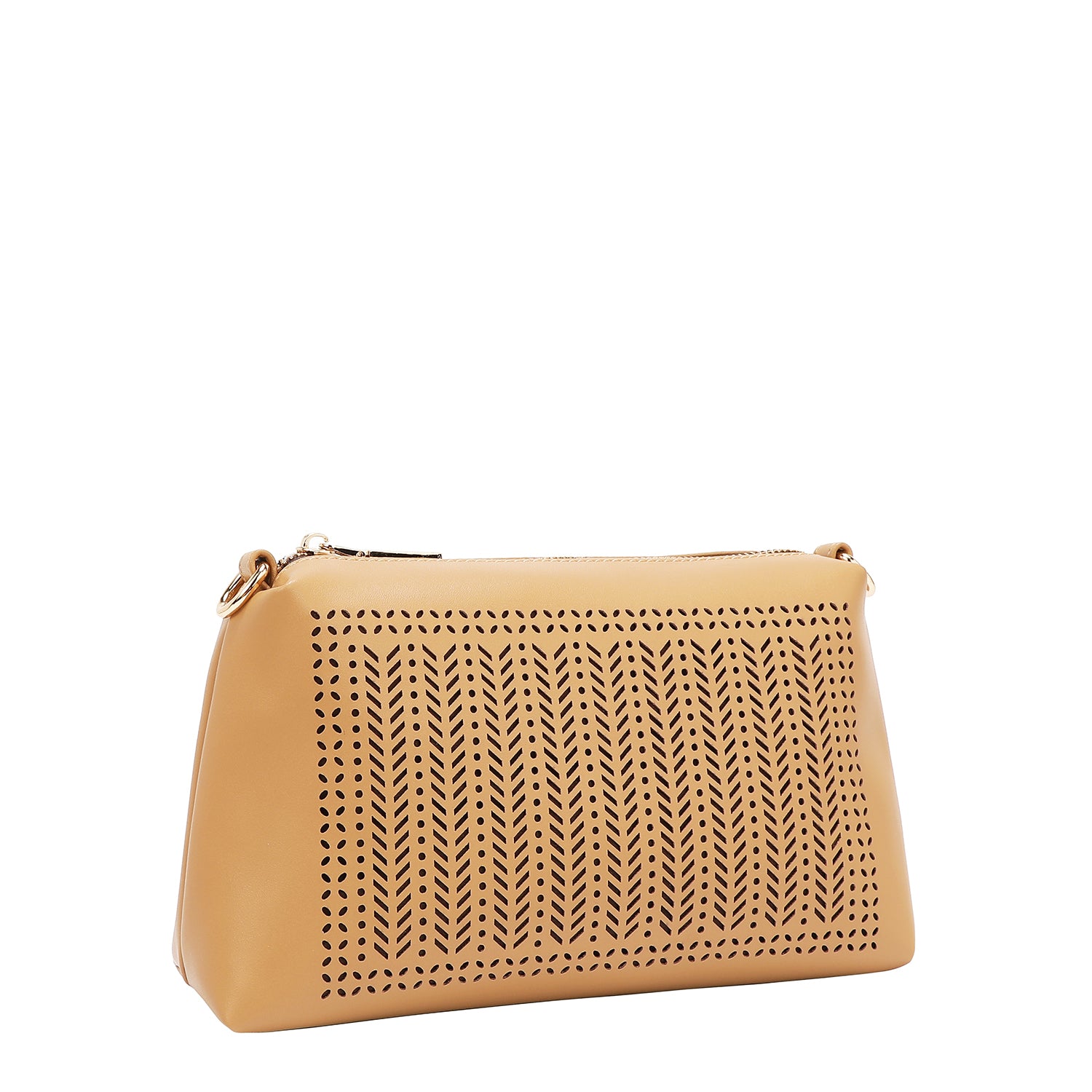 Sac à deux pièces avec coupes géométriques (sable)
