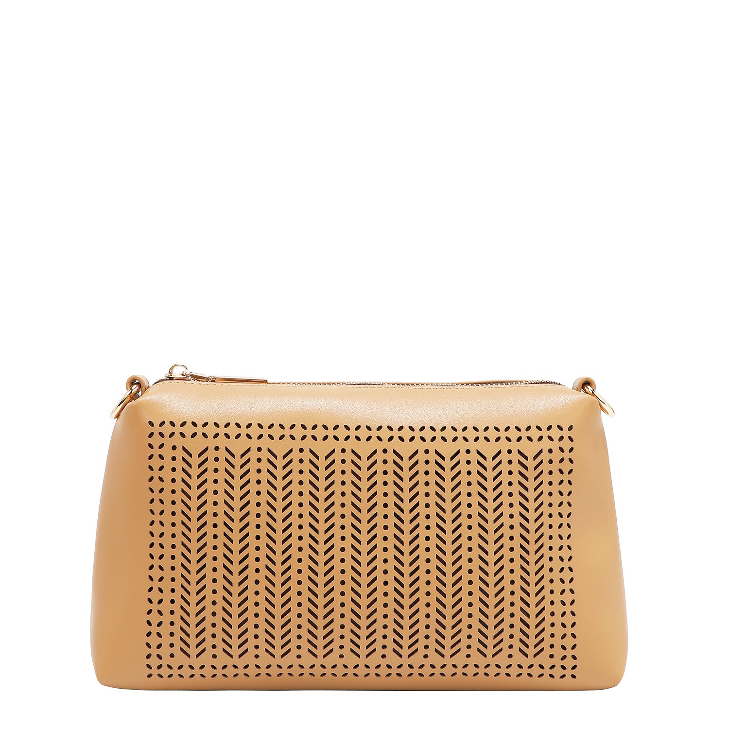 Sac à deux pièces avec coupes géométriques (sable)