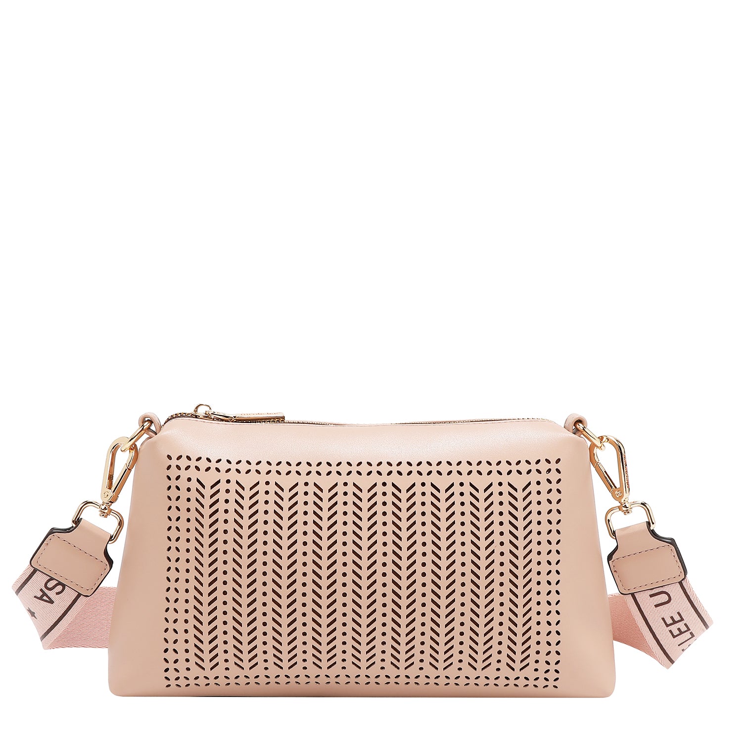 Zwei -Stück -Tasche mit geometrischem Schnitt (rosa)