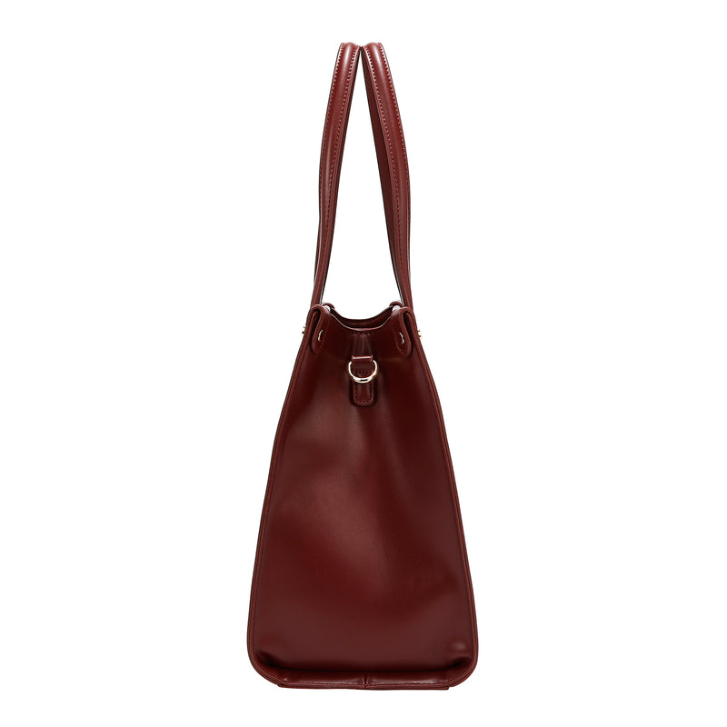 BOLSO DE TOTE GEOMÉTRICO CORTADO CON LÁSER (VINO)