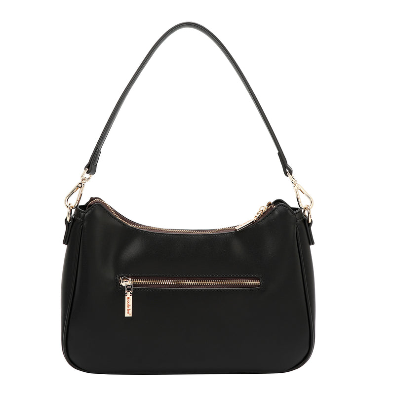 GEOMETRIC LASER CUT SHOULDER BAG (NEGRO)