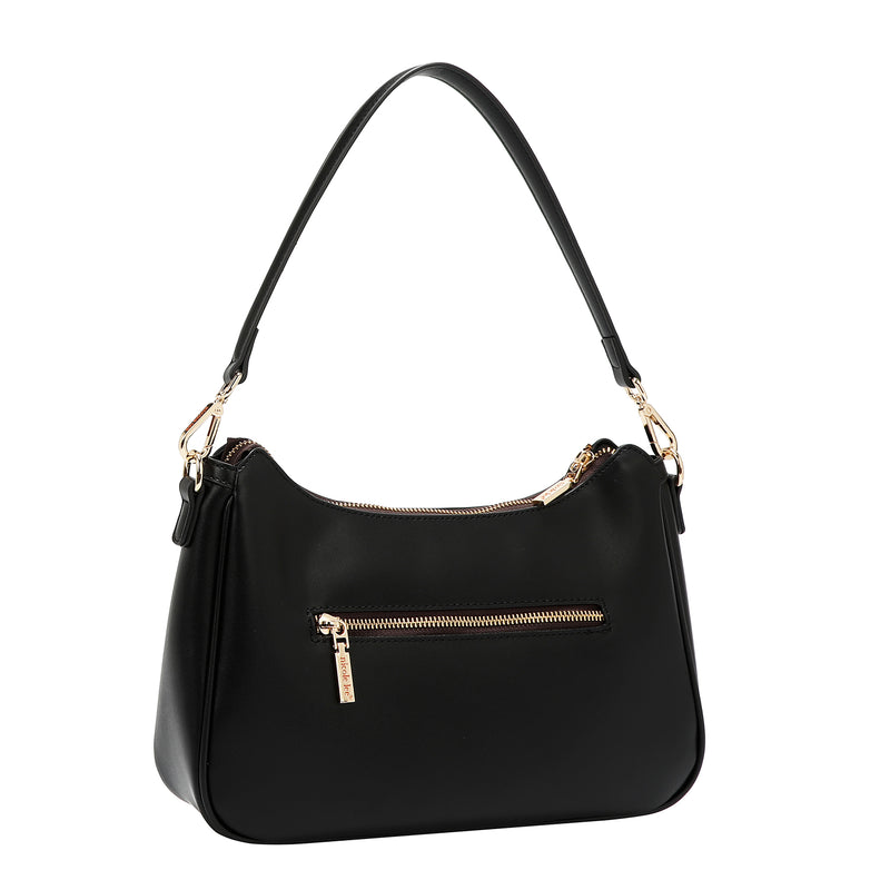 GEOMETRIC LASER CUT SHOULDER BAG (NEGRO)