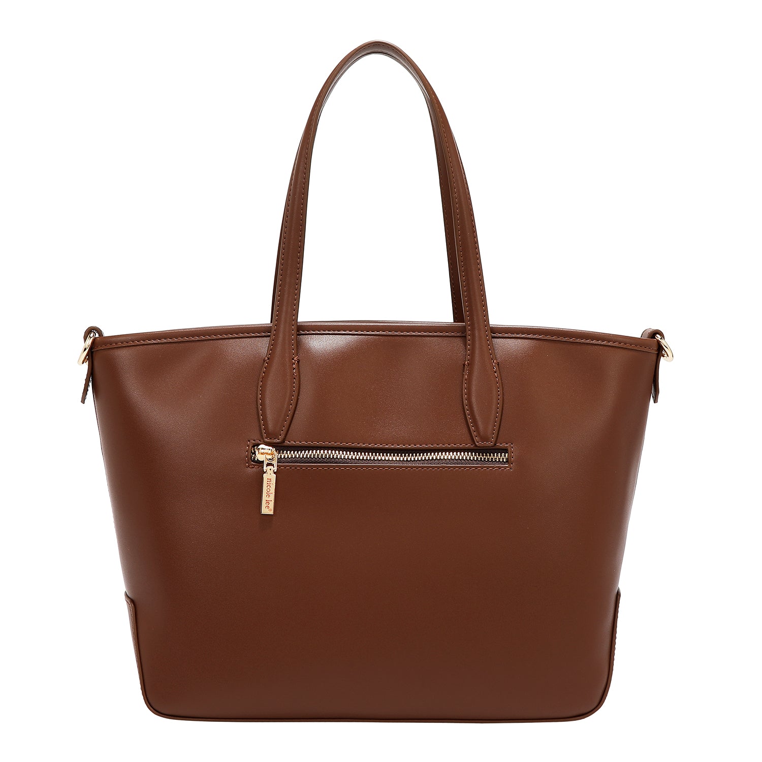 SHOPPER GÉOMÉTRIQUE DÉCOUPÉ AU LASER (MARRON)