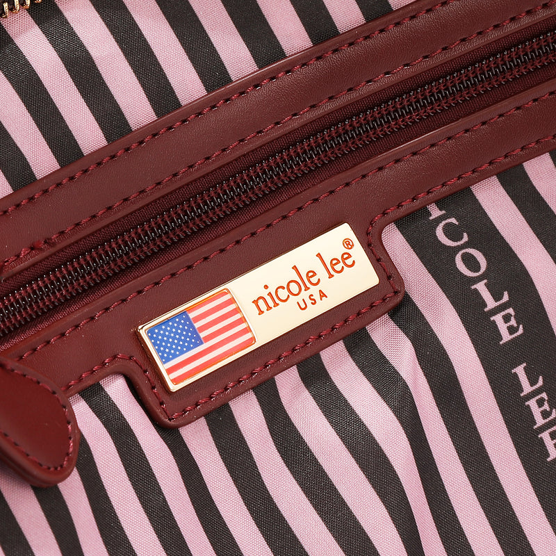 BOLSO HOBO GEOMÉTRICO CORTADO CON LÁSER (VINO)