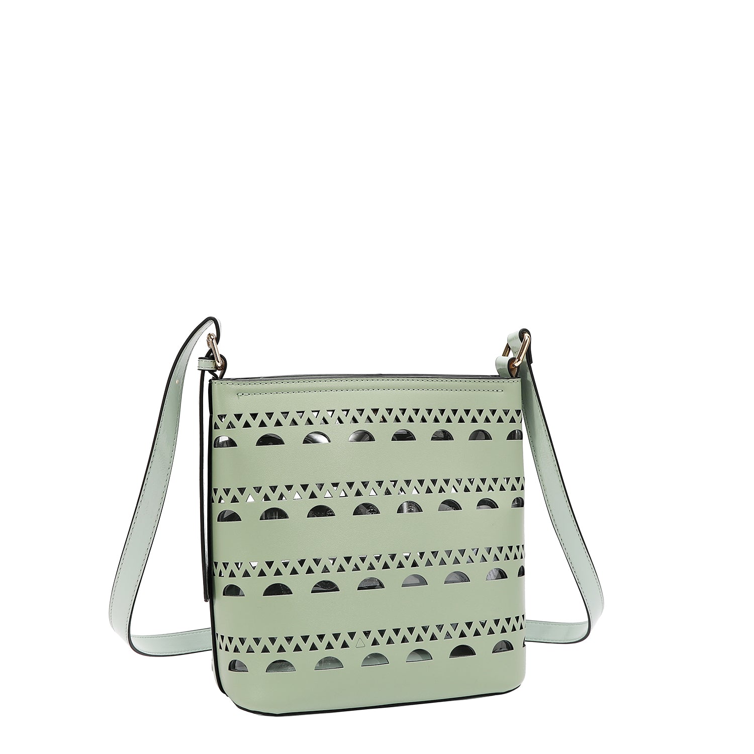 SAC BANDOULIÈRE AVEC CLOUS ARGENTÉS (VERT)