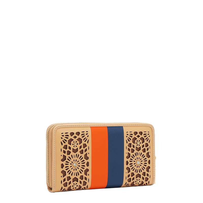 CARTERA CON RECORTE GEOMÉTRICO (BEIGE)
