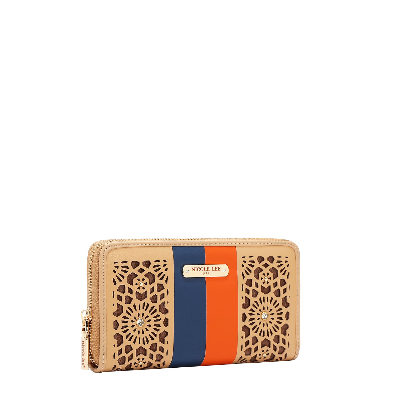 CARTERA CON RECORTE GEOMÉTRICO (BEIGE)