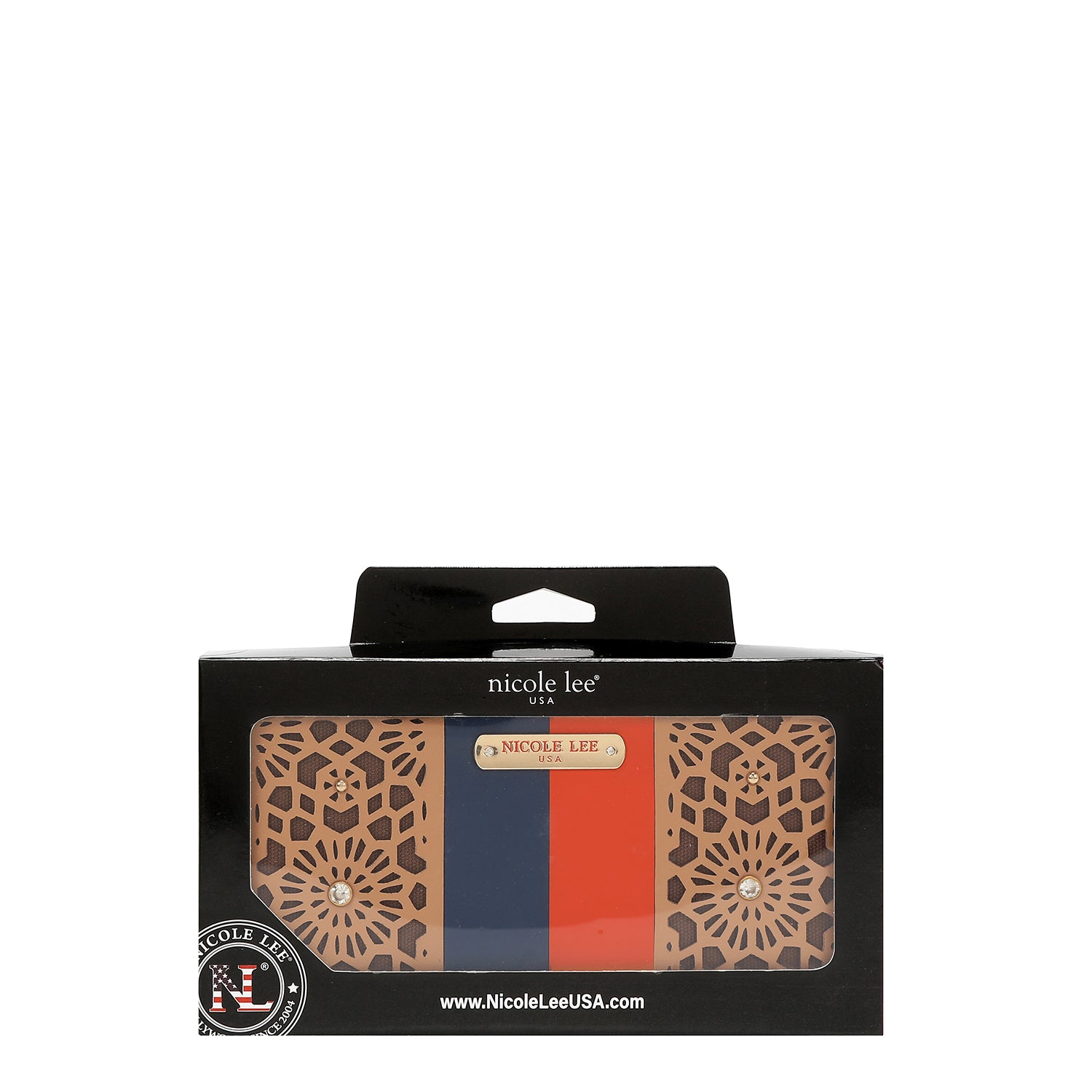 CARTERA CON RECORTE GEOMÉTRICO (BEIGE)