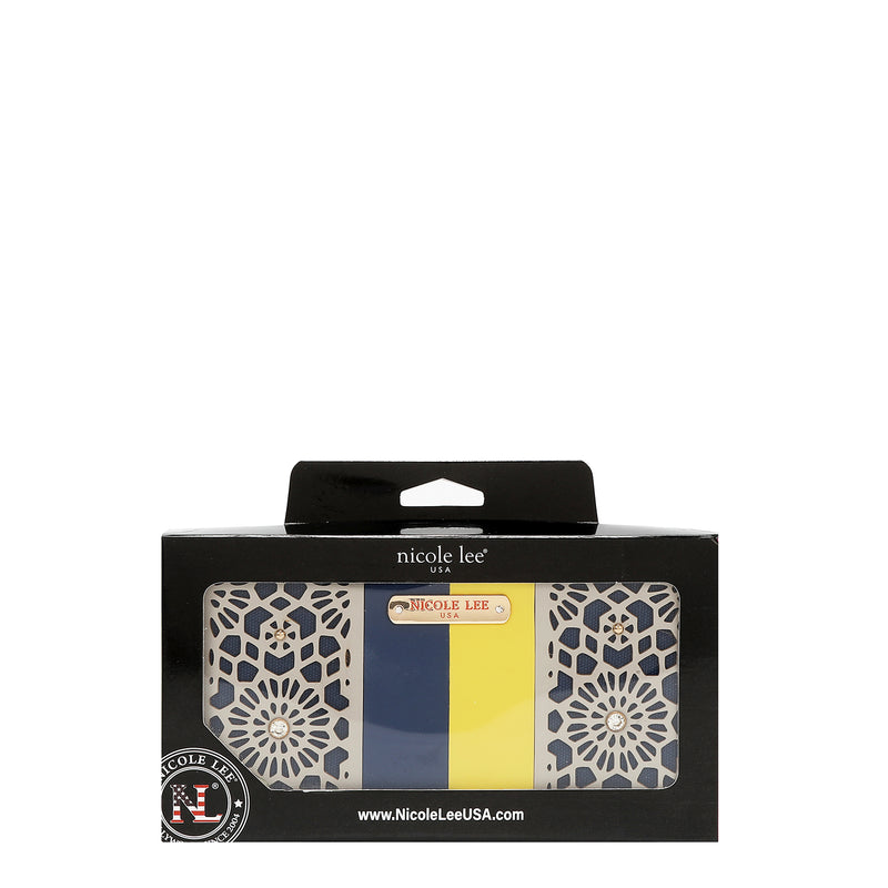 CARTERA CON RECORTE GEOMÉTRICO (GRIS)