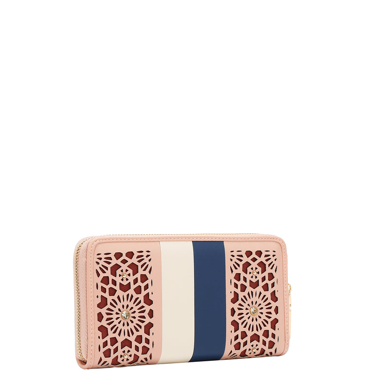 CARTERA CON RECORTE GEOMÉTRICO (ROSA)