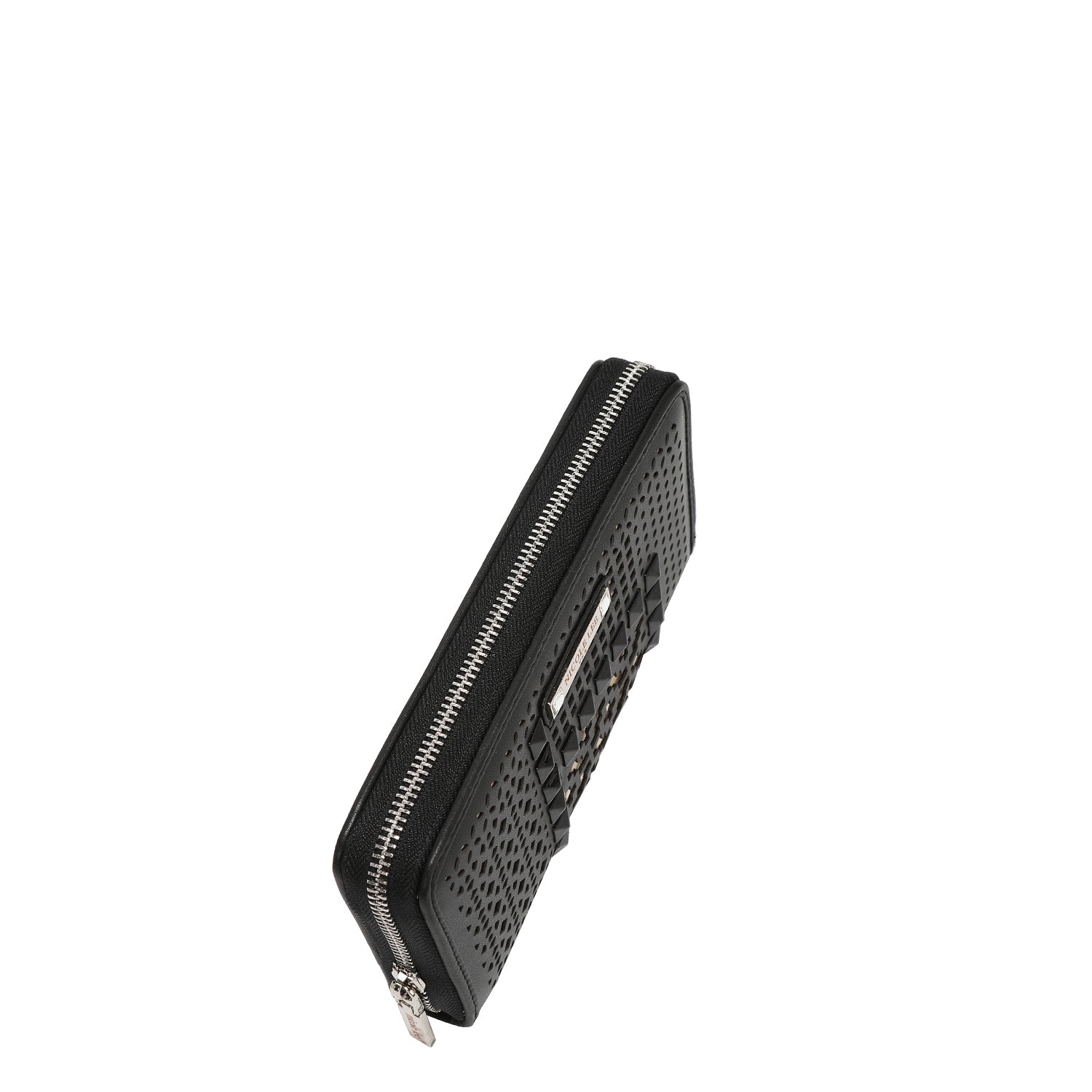PORTEFEUILLE AVEC DÉCOUPE GÉOMÉTRIQUE (NOIR)