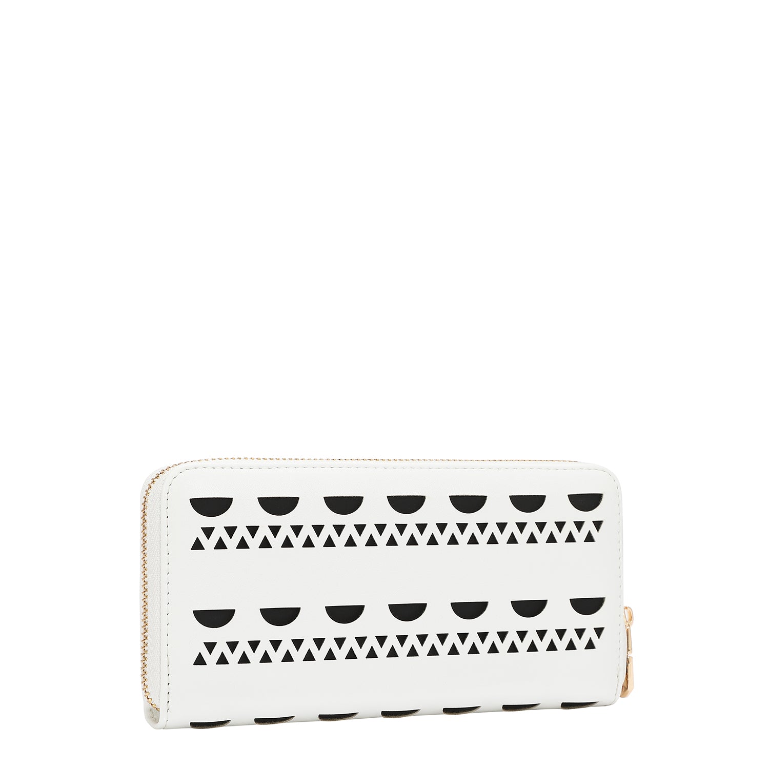 PORTEFEUILLE AVEC CLOUS ARGENTÉS (BLANC)