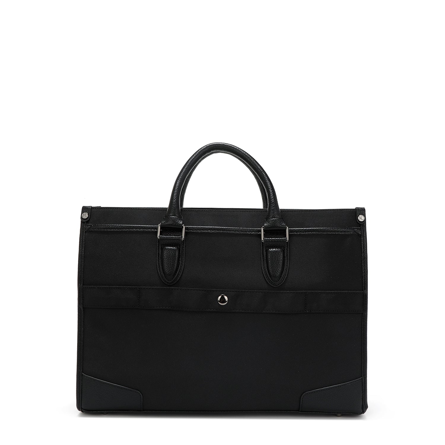 BLACK BRIEFCASE WITH POCKETS FOR MEN