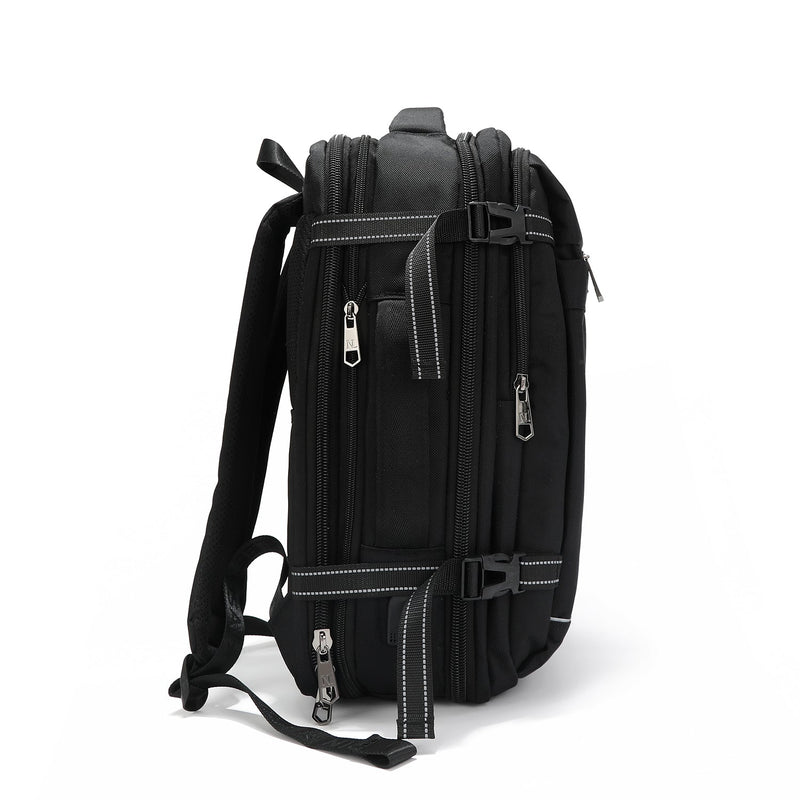 MOCHILA DE VIAJE CON PUERTO USB PARA VIAJE NEGRO