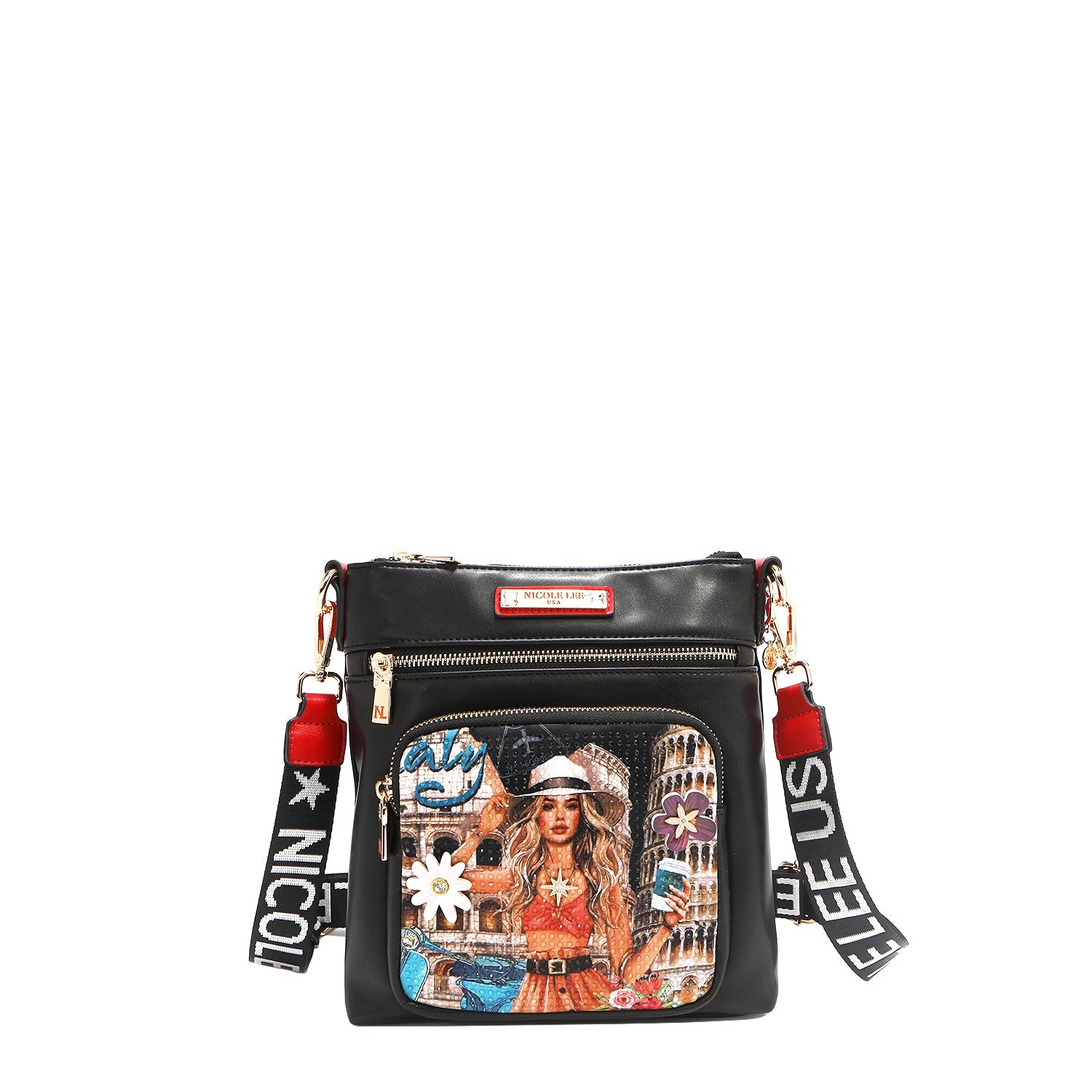 BOLSO CRUZADO CON CREMALLERA (MARTHA TRAVELS ITALY)