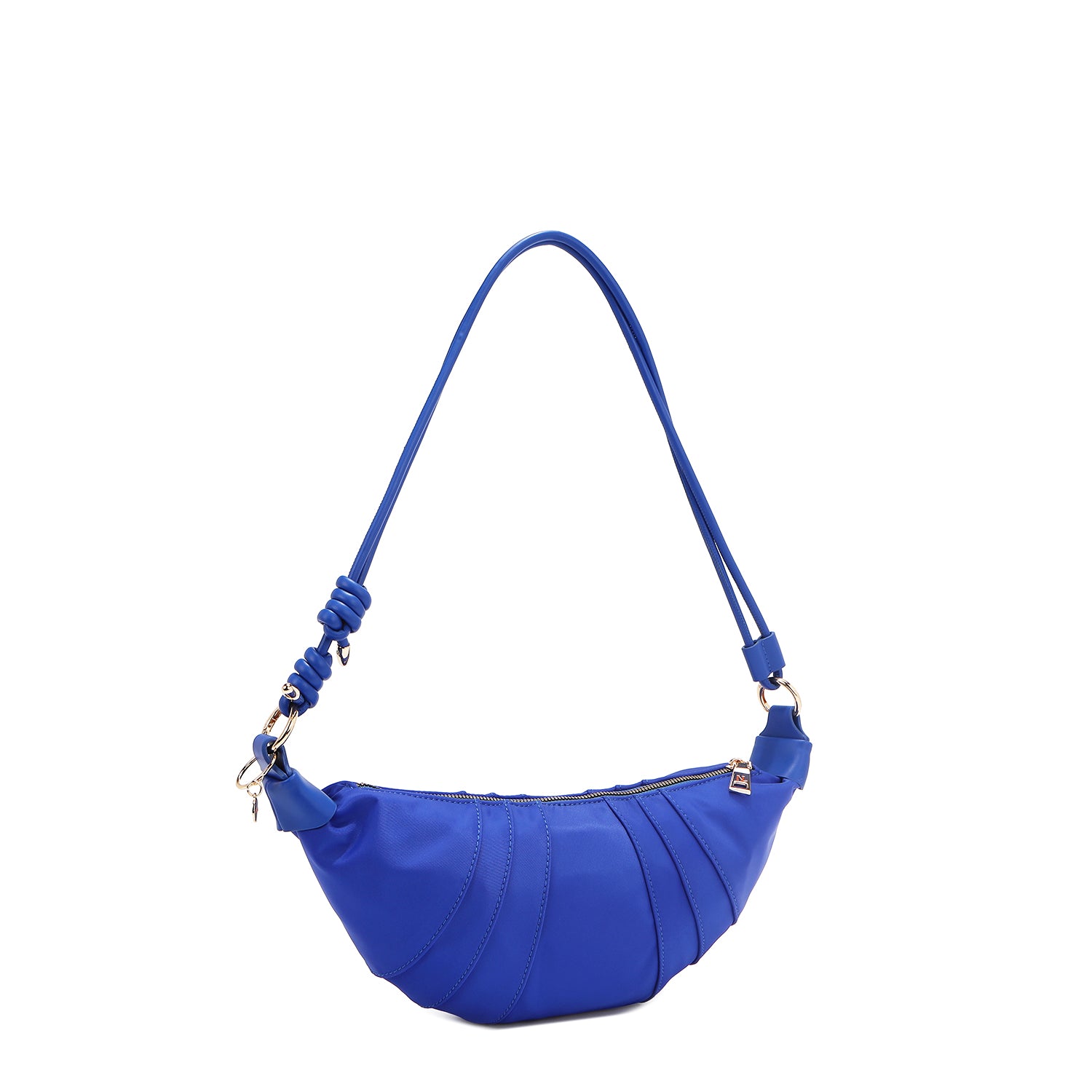 BOLSO CROISSANT CON PARCHES DE COLORES (AZUL)