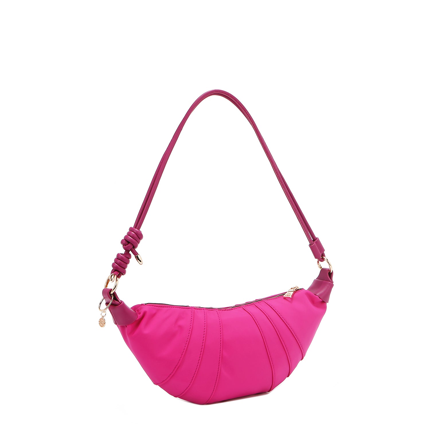 BOLSO CROISSANT CON PARCHES DE COLORES (VIOLETA)