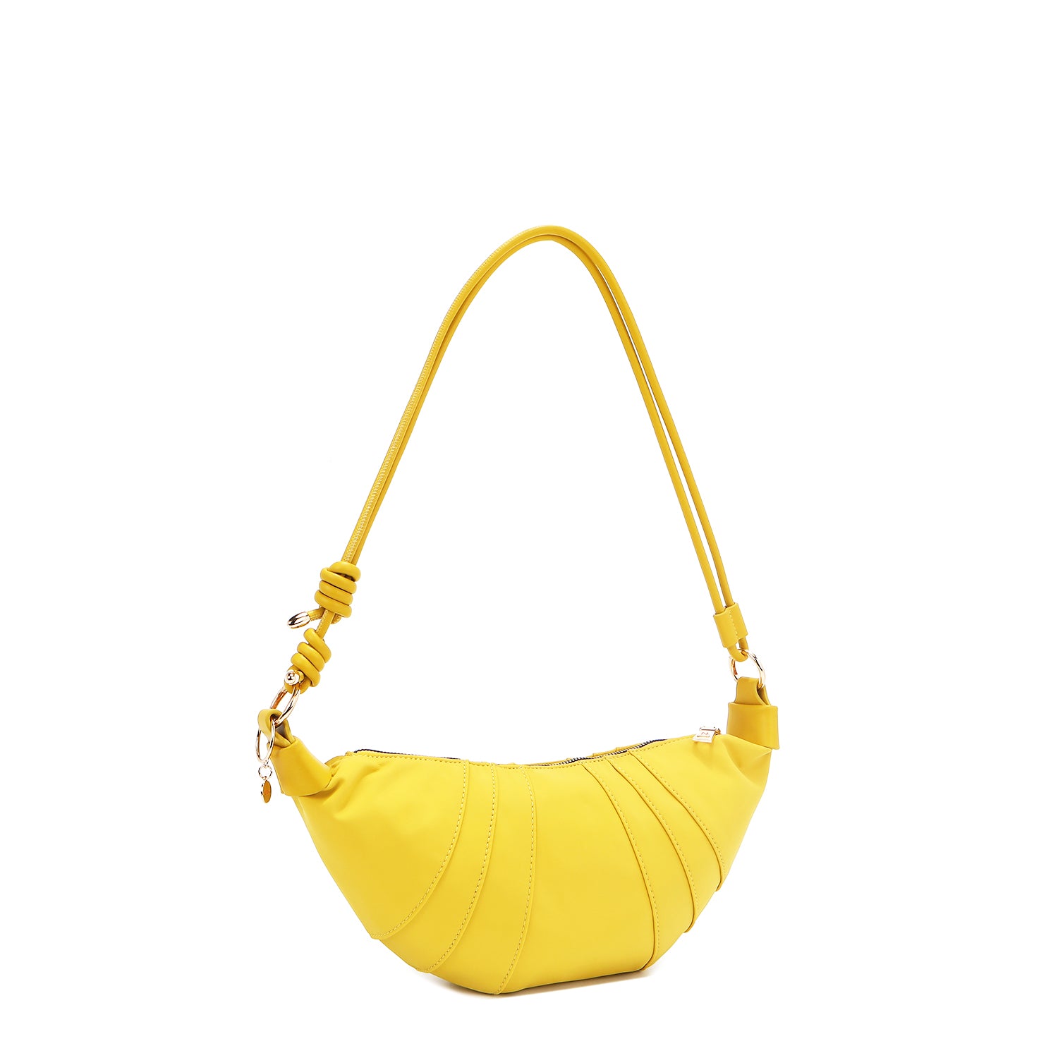 SAC CROISSANT AVEC PATCHS COLORÉS (JAUNE)
