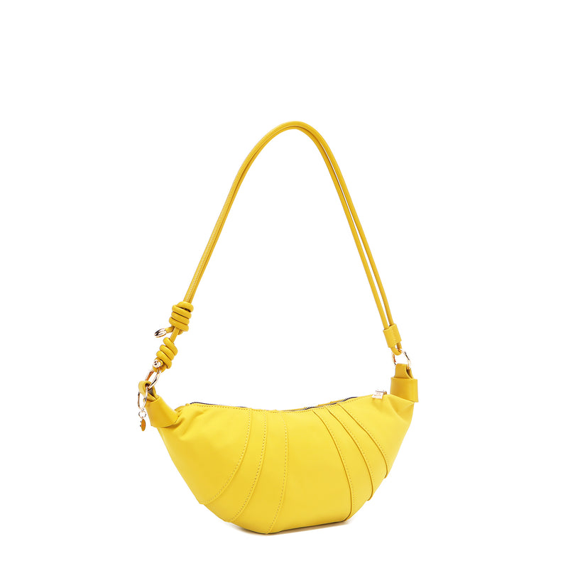 Croissant bag with colored patches (yellow)