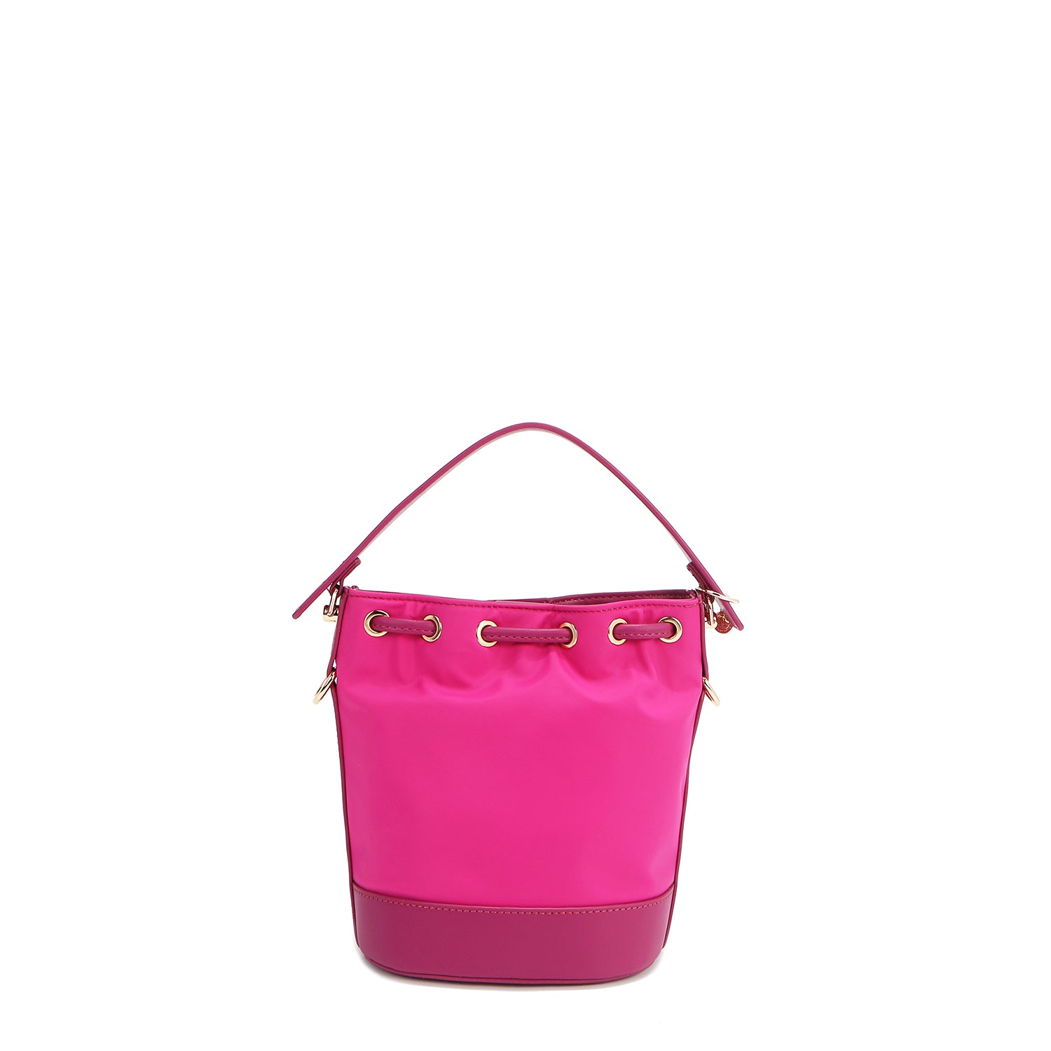 BOLSO CUBO CON PARCHES DE COLORES (VIOLETA)