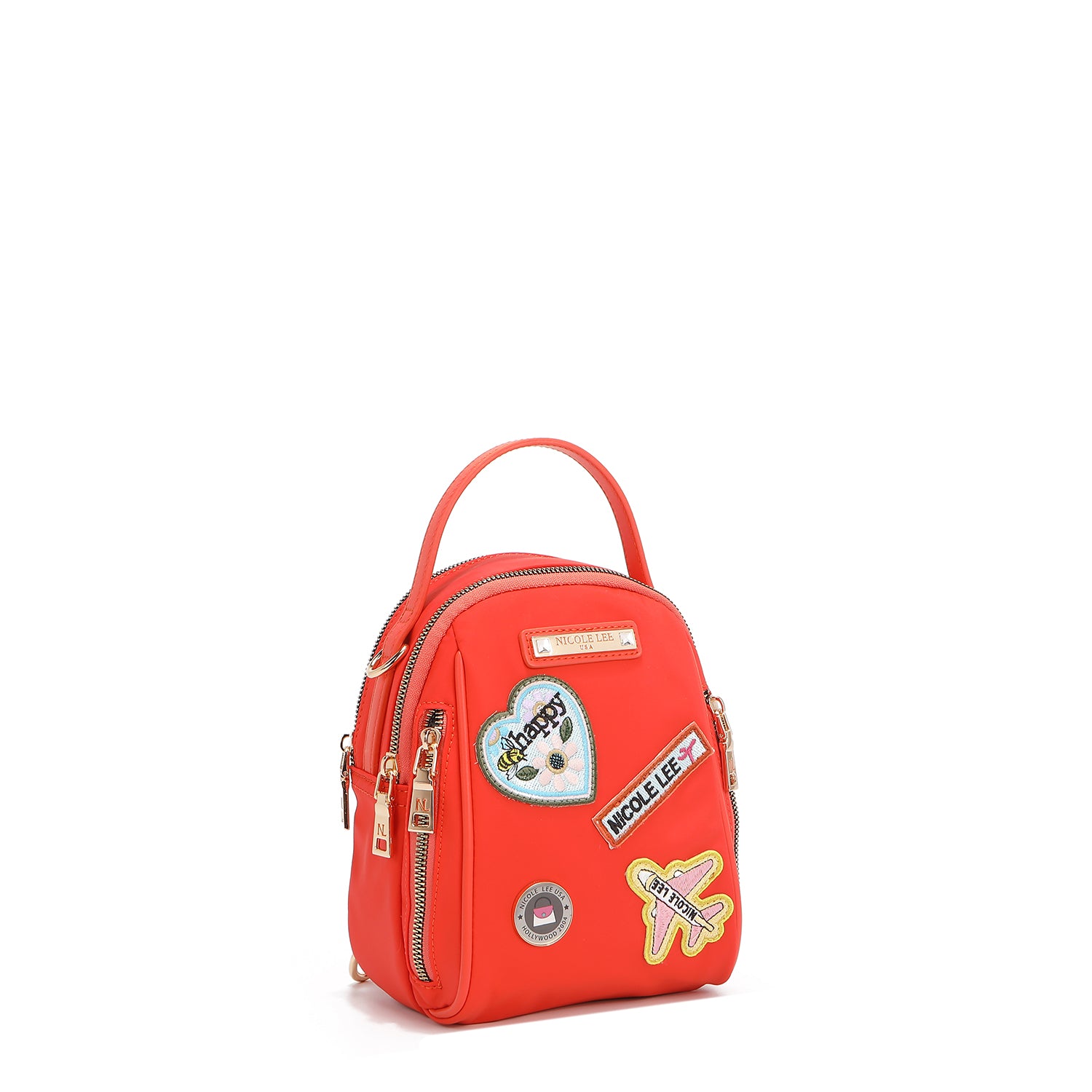 BOLSO MULTIUSOS CON PARCHES DE COLORES (Naranja)