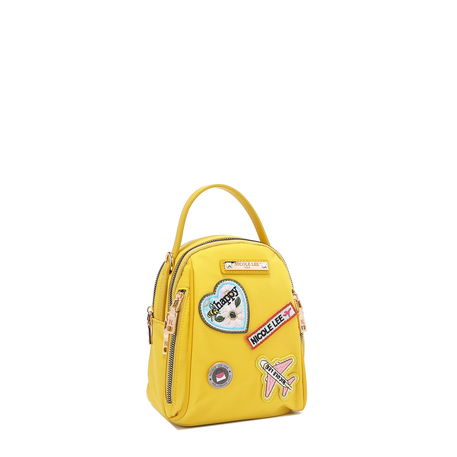 BOLSO MULTIUSOS CON PARCHES DE COLORES (AMARILLO)