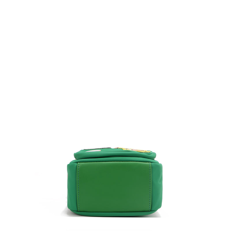 Cross bag with colored patches (green)