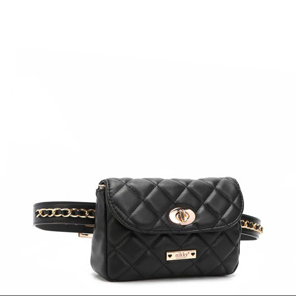 SAC DE TAILLE REMBOURRÉ/SAC À BANDOULIÈRE (NOIR)