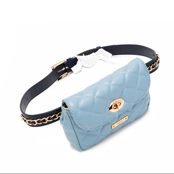 SAC DE TAILLE REMBOURRÉ/SAC À BANDOULIÈRE (BLEU)