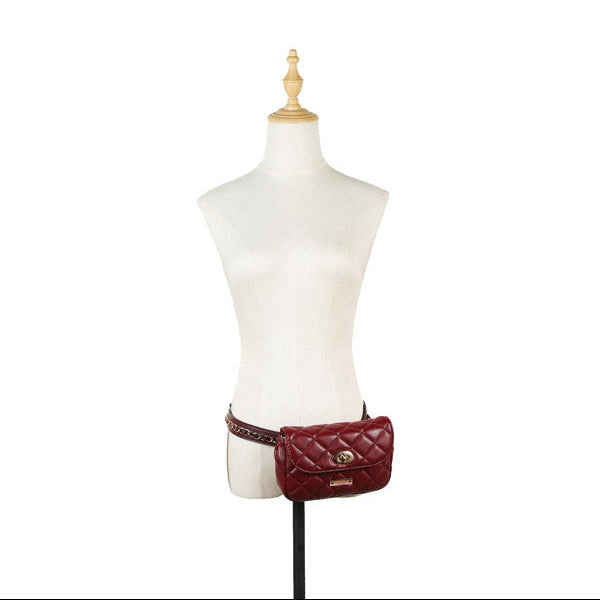 SAC DE TAILLE REMBOURRÉ/SAC À BANDOULIÈRE (ROUGE)