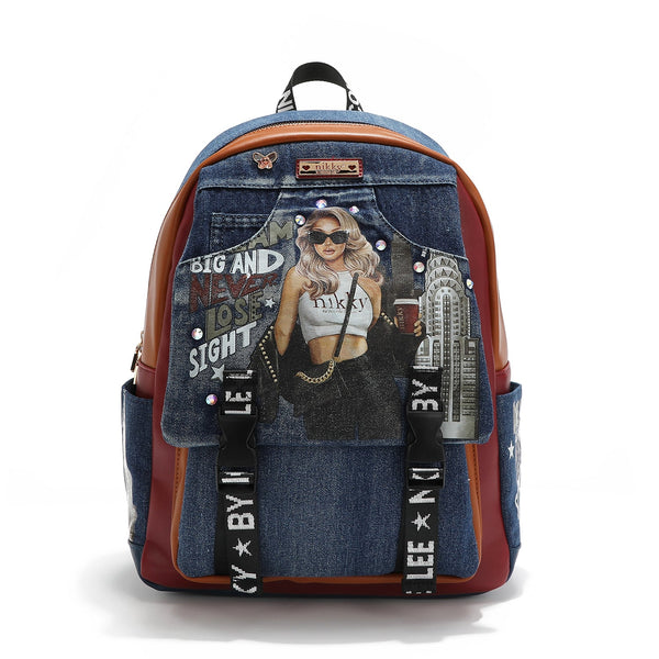 BACKPACK WITH FLAP <tc>Denim</tc>  <tc>DREAMER</tc>