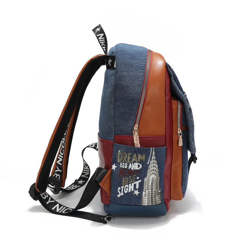 BACKPACK WITH FLAP <tc>Denim</tc>  <tc>DREAMER</tc>