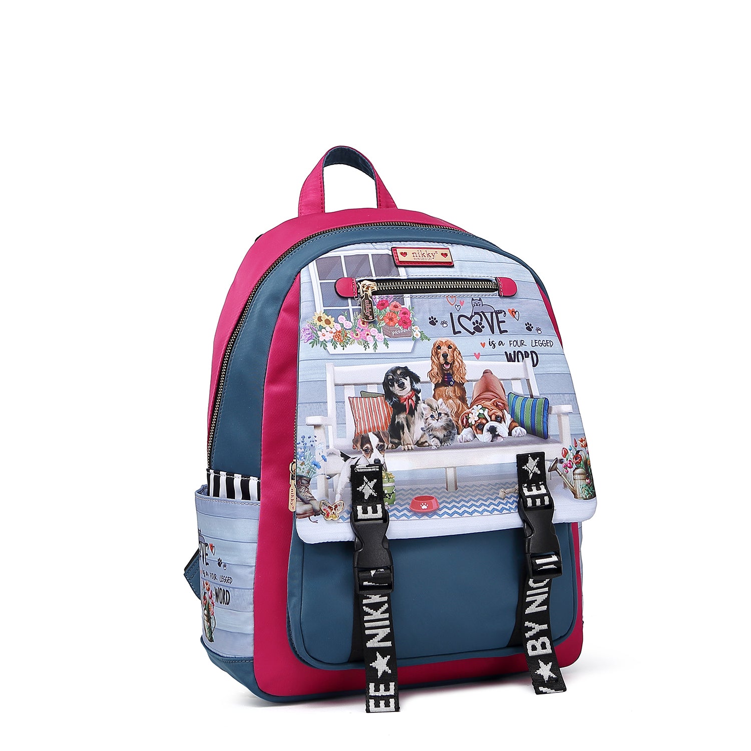 BACKPACK WITH NYLON FLAP <tc><tc>One Happy Family</tc></tc>