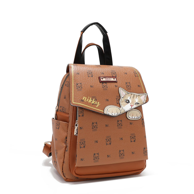 BACKPACK (<tc>NIKKY FINDS MEOW</tc>) BROWN