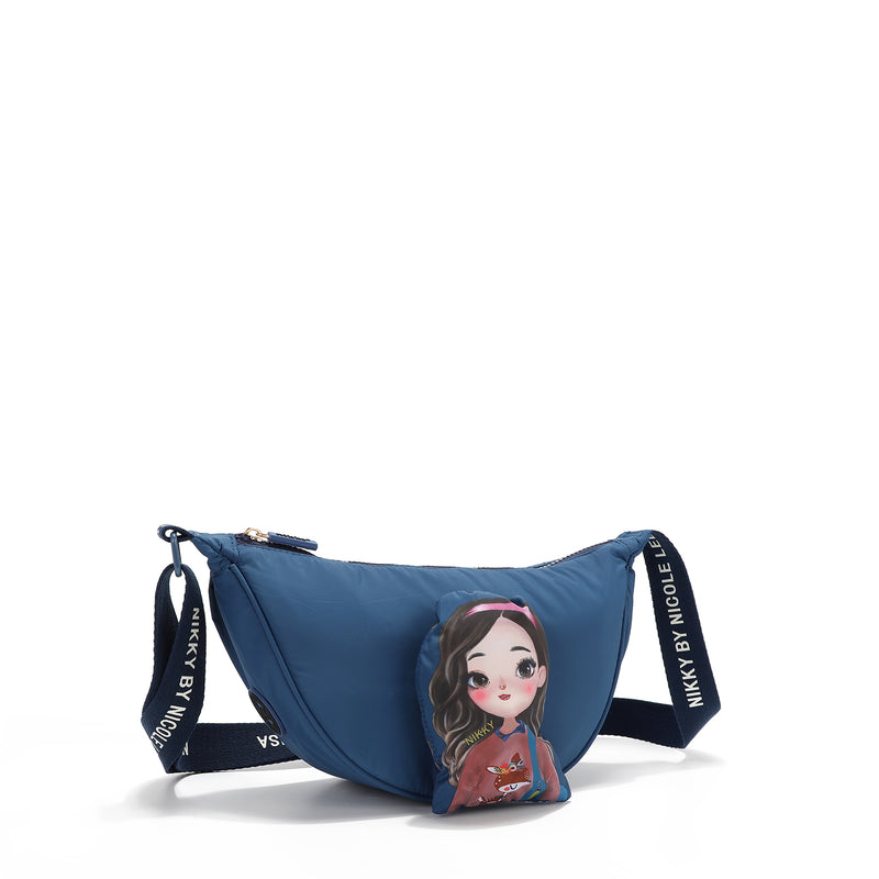 NYLON CROSSBODY BAG (BLUE)