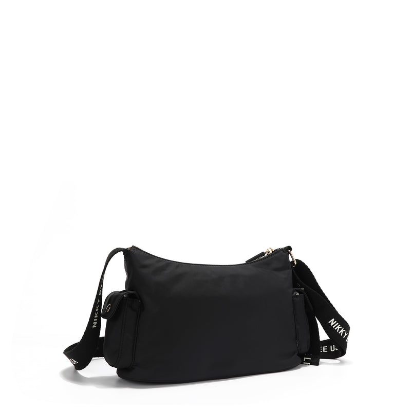 NYLON CROSSBODY BAG (BLACK)