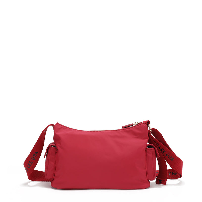 NYLON CROSSBODY BAG (RED)