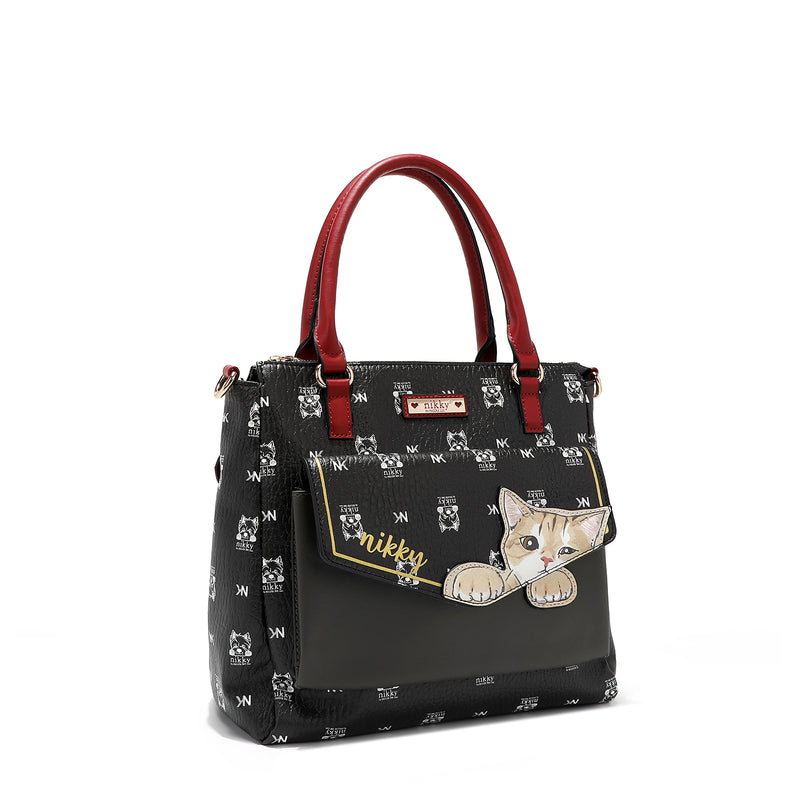 SATCHEL (<tc>NIKKY FINDS MEOW</tc>) BLACK