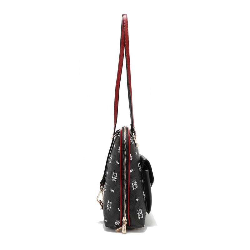 BACKPACK/CROSSBODY BAG (<tc>NIKKY FINDS MEOW</tc>) BLACK