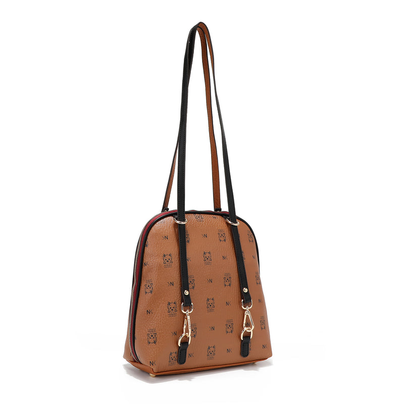 BACKPACK/CROSSBODY BAG (<tc>NIKKY FINDS MEOW</tc>) BROWN