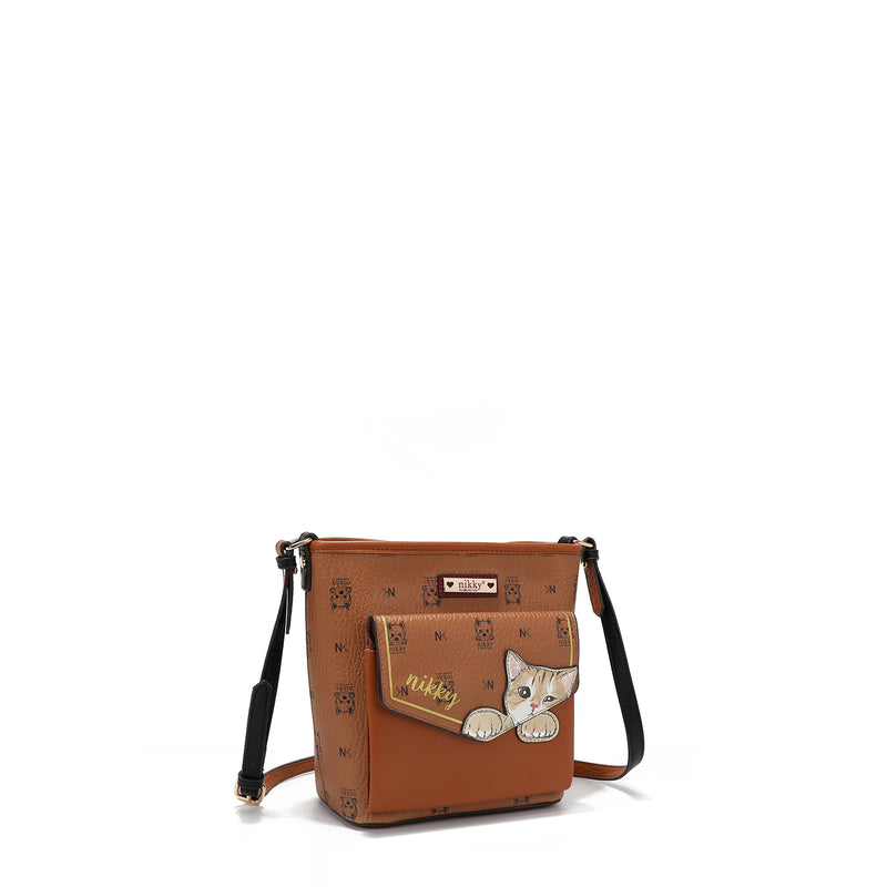 CROSSBODY BAG (<tc>NIKKY FINDS MEOW</tc>) BROWN