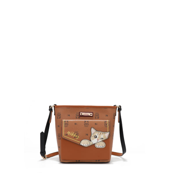 CROSSBODY BAG (<tc>NIKKY FINDS MEOW</tc>) BROWN