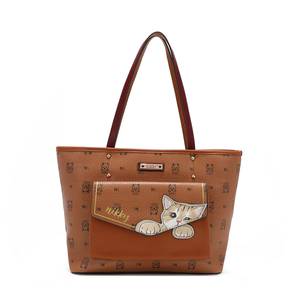 TOTE (<tc>NIKKY FINDS MEOW</tc>) BROWN