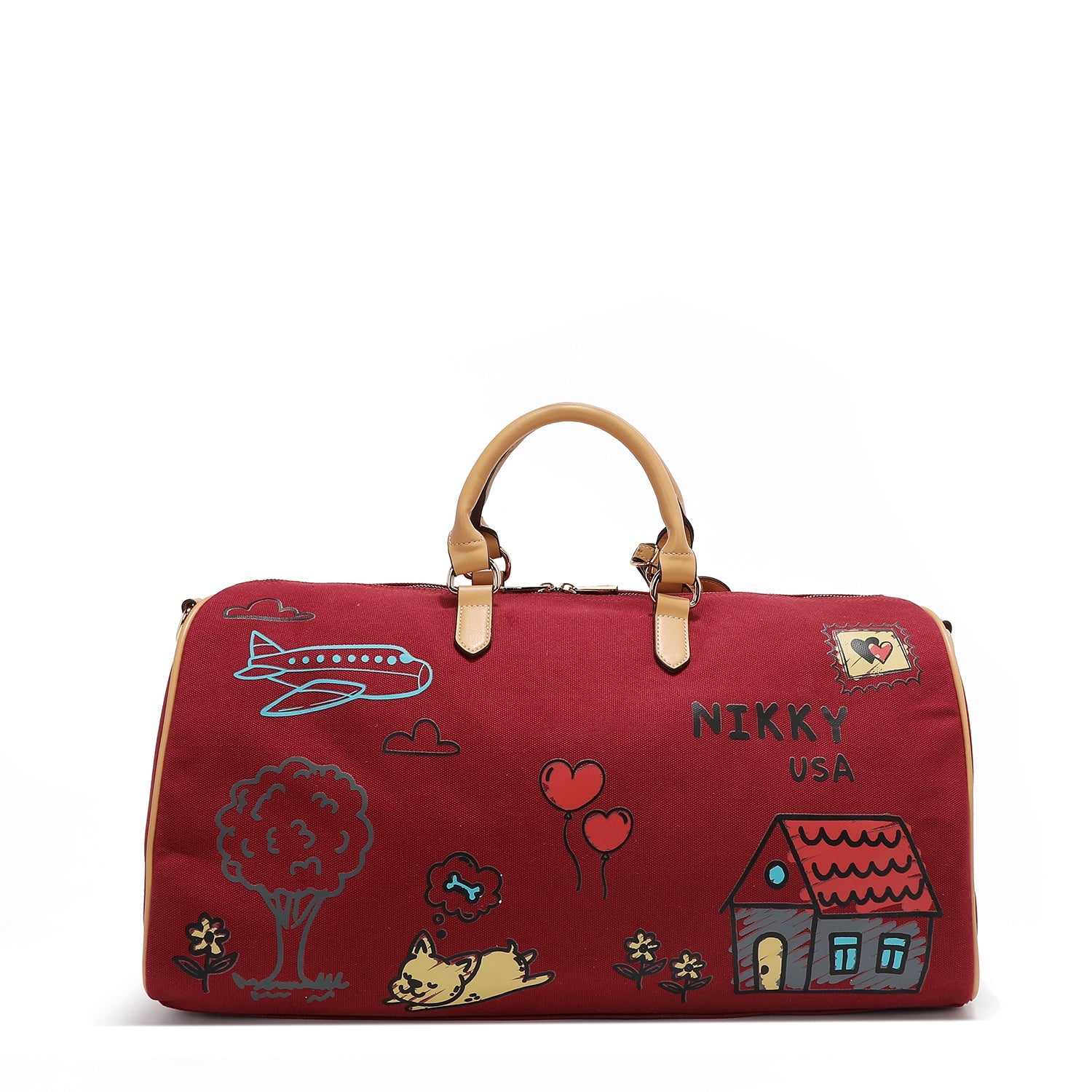 BOLSO DE GIMNASIO DE LONA NIKKY (ROJO)