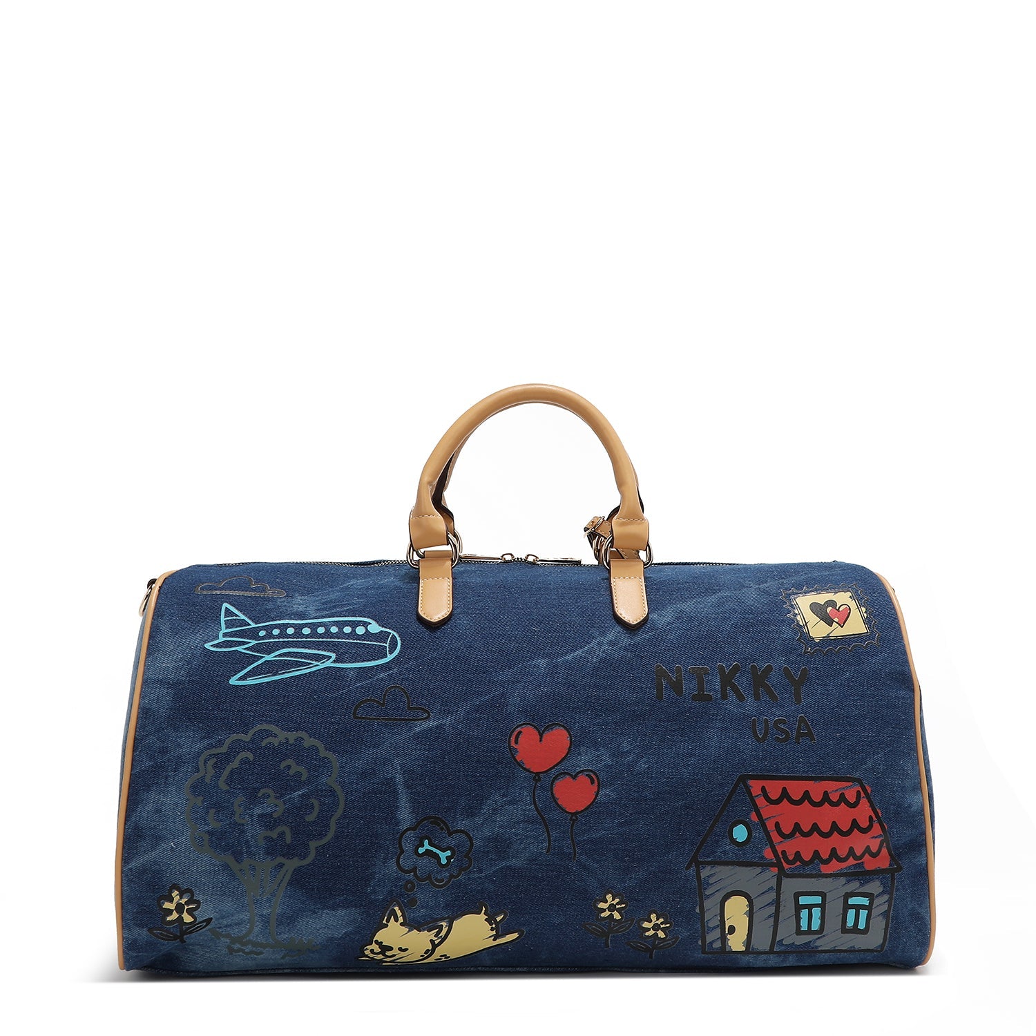 BOLSO DE GIMNASIO DE LONA NIKKY (AZUL)